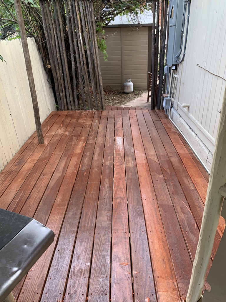 Refinished Hardwood Deck