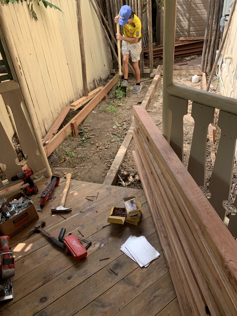 An Overkill carpenter at work on a custom build